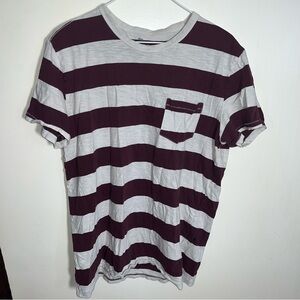 FINAL SALE Gap Men's Large Striped Cotton Pocket T-Shirt